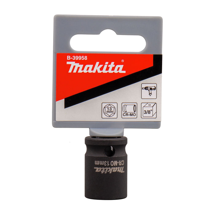 Đầu tuýp cốt 3/8 inch thân ngắn Makita thép Cr-mo, kích thước từ 6mm-22mm