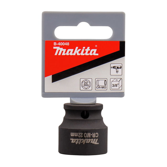 Đầu tuýp cốt 3/8 inch thân ngắn Makita thép Cr-mo, kích thước từ 6mm-22mm