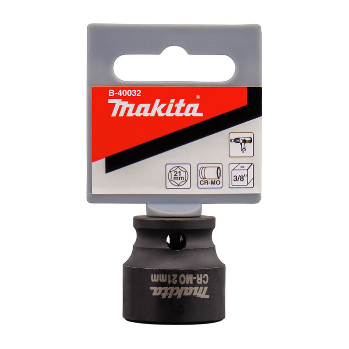 Đầu tuýp cốt 3/8 inch thân ngắn Makita thép Cr-mo, kích thước từ 6mm-22mm