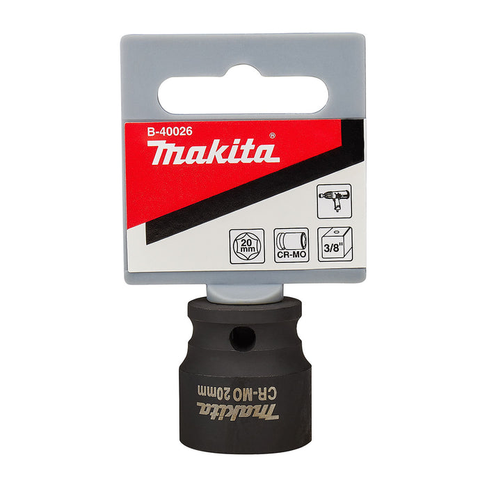 Đầu tuýp cốt 3/8 inch thân ngắn Makita thép Cr-mo, kích thước từ 6mm-22mm