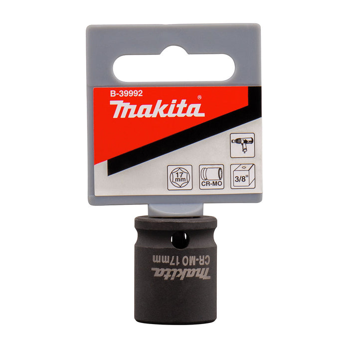 Đầu tuýp cốt 3/8 inch thân ngắn Makita thép Cr-mo, kích thước từ 6mm-22mm