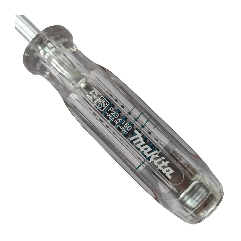 Tua vít đóng đầu vít bake (PZ) Makita loại cán cầm trong suốt, kích thước từ PZ2 - PZ3, chiều dài 125mm và 150mm