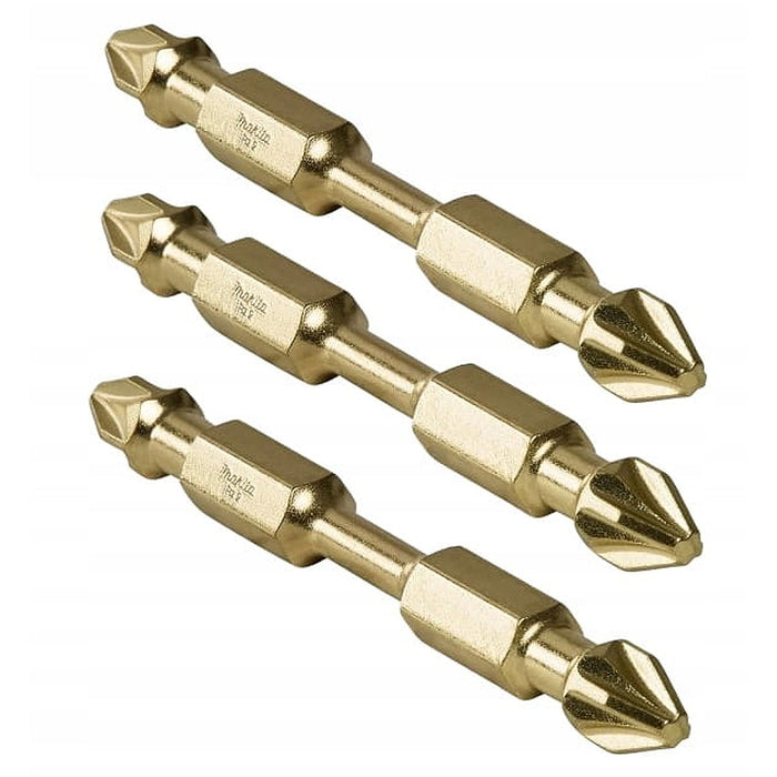 Vĩ 3 mũi vặn vít 2 đầu bake Impact Gold Makita B-45129 kích thước PH1 x 65mm, đuôi lục giác 6.35mm (1/4 inch)