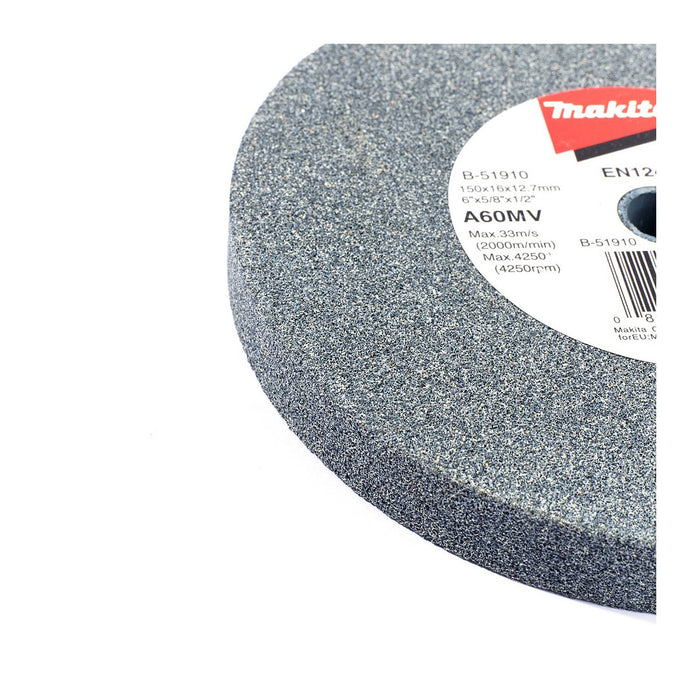 Đá mài kim loại 150mm ( 6 inch ) Makita dày 16mm, lỗ cốt 12.7mm ( 1/2 inch ) tương thích với máy mài 2 đá ( Cấp 3 sao )