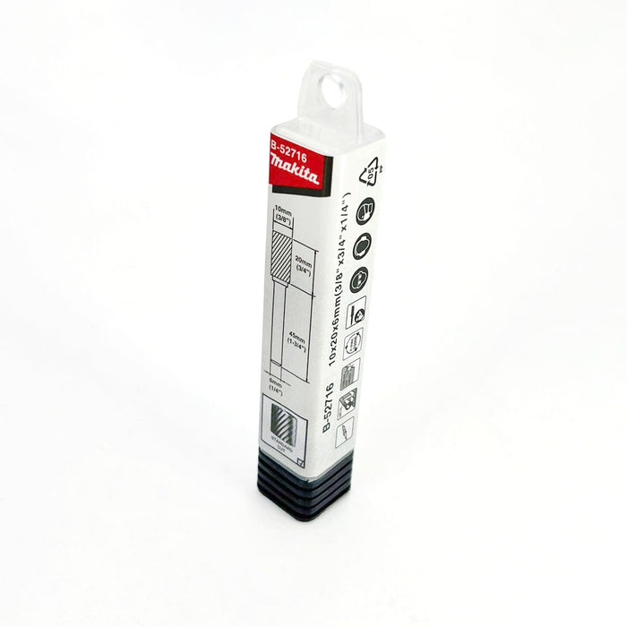 Mũi mài hợp kim Makita hình trụ phẳng (SA), đường kính mũi 10mm đuôi trơn 6mm ( Cấp 3 sao )