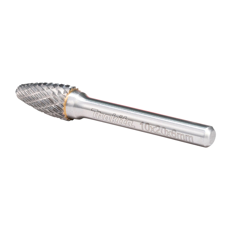 Hộp 10 mũi mài hợp kim Makita B-52788-10  hình chóp bầu (SF), đường kính mũi 10mm, đuôi trơn 6mm ( Cấp 3 sao )