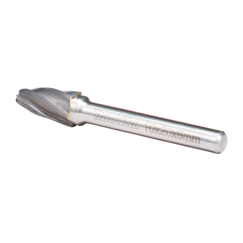 Mũi mài hợp kim Makita hình chóp bầu (SF), đường kính mũi 10mm, đuôi trơn 6mm ( Cấp 3 sao )