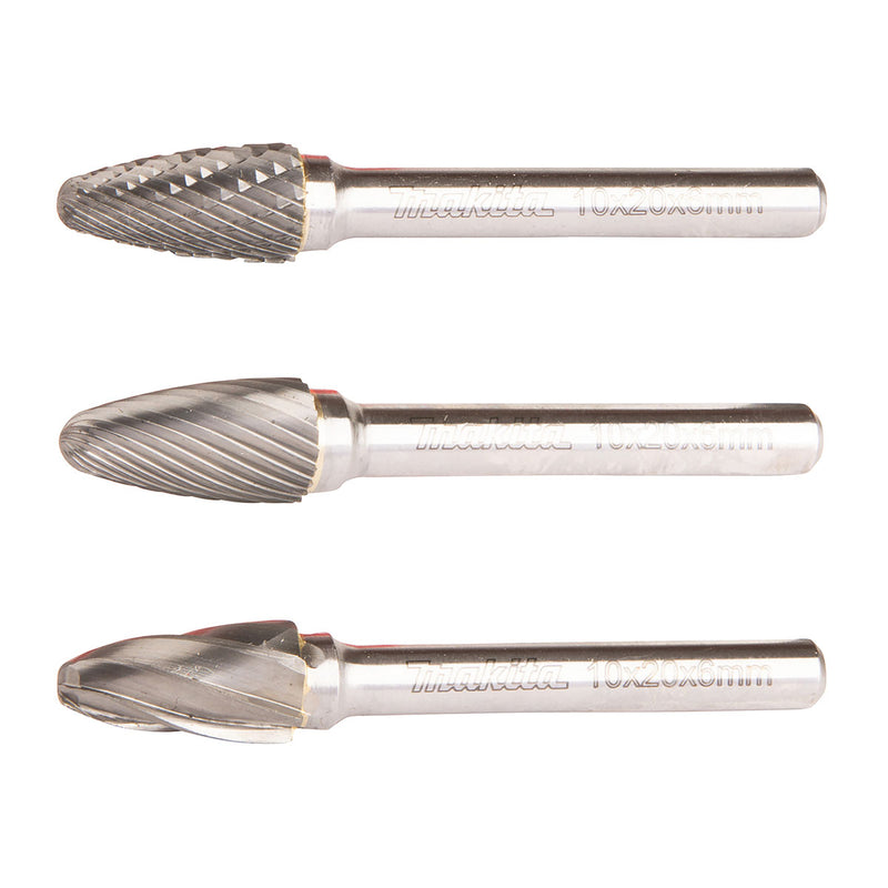 Mũi mài hợp kim Makita hình chóp bầu (SF), đường kính mũi 10mm, đuôi trơn 6mm ( Cấp 3 sao )