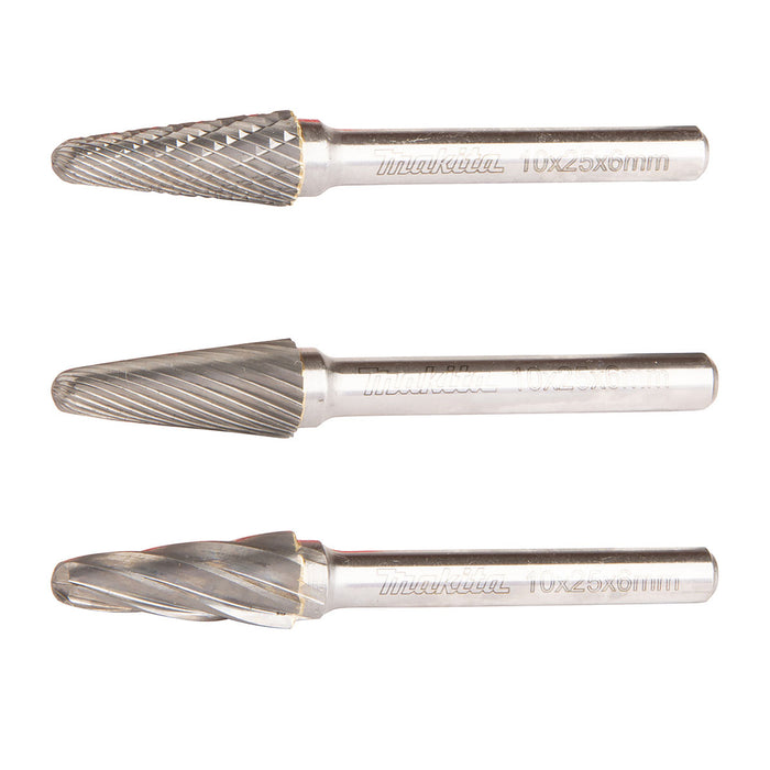 Mũi mài hợp kim Makita hình chóp phẳng (SL), đường kính mũi 10mm, đuôi trơn 6mm ( Cấp 3 sao )