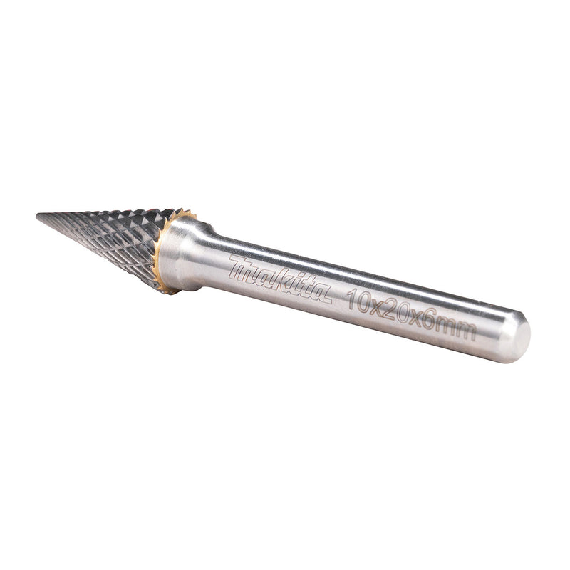 Hộp 10 mũi mài hợp kim Makita B-52847-10 hình chóp nhọn (SM), đường kính mũi 10mm, đuôi trơn 6mm ( Cấp 3 sao )