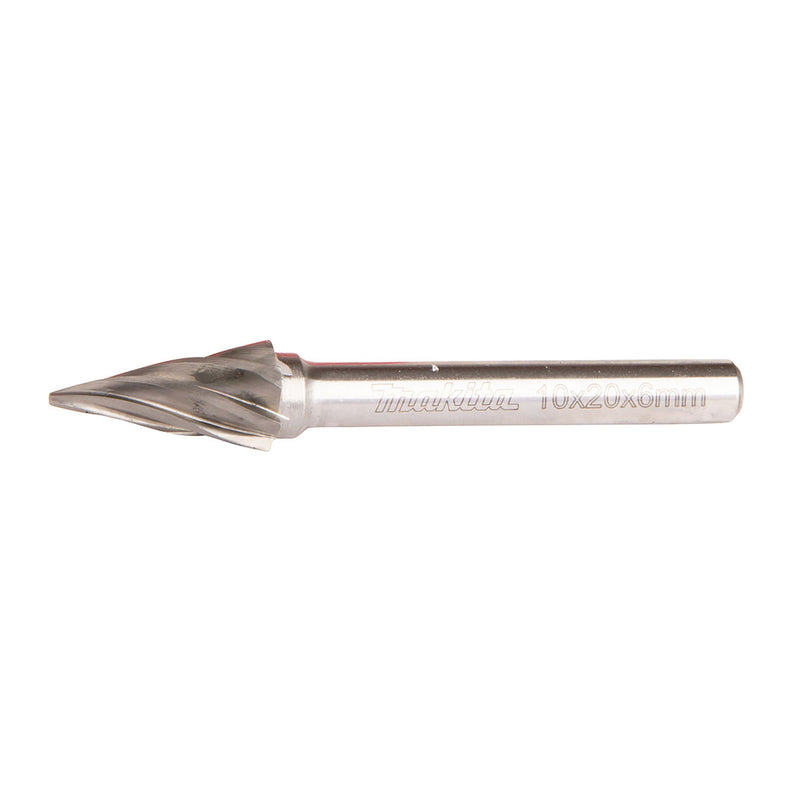 Mũi mài hợp kim Makita hình chóp nhọn (SM), đường kính mũi 10mm, đuôi trơn 6mm ( Cấp 3 sao )