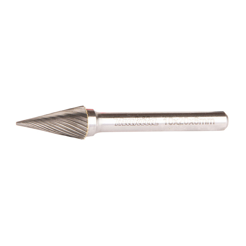 Mũi mài hợp kim Makita hình chóp nhọn (SM), đường kính mũi 10mm, đuôi trơn 6mm ( Cấp 3 sao )