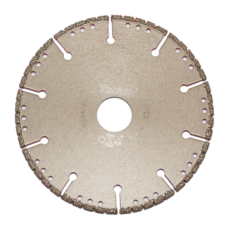 Lưỡi cắt kim cương 125mm hàn chân không Makita B-55310 dùng cắt đa vật liệu, lỗ cốt 22.23mm ( Cấp chuyên dụng )