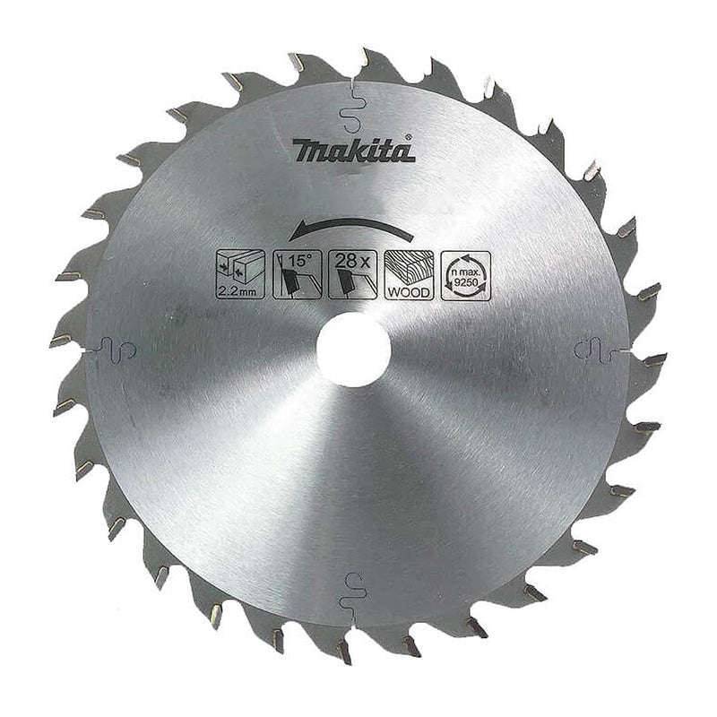 Lưỡi cưa gỗ TCT Makita đường kính 165mm, số răng từ 28-48 kiểu ATB, lỗ cốt 20mm dùng cho máy cưa đĩa cắt sâu ( Cấp 3 sao )