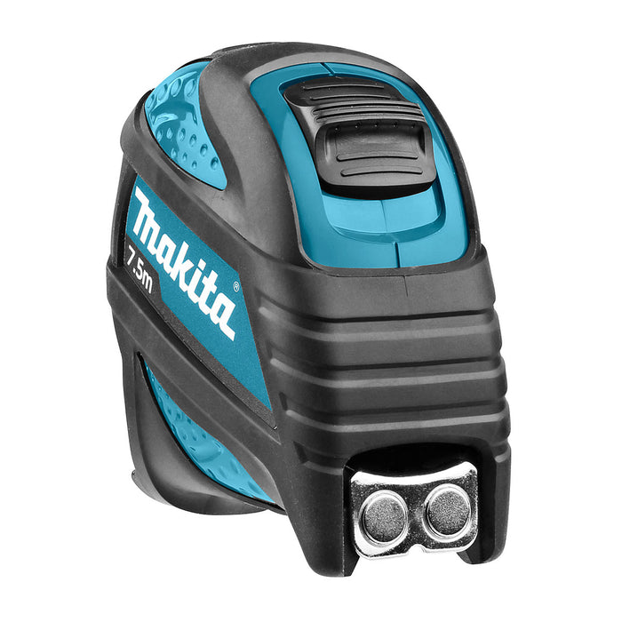 Thước cuộn thép bọc cao su, có móc đeo hông chống rơi rớt Makita B-57174 chiều dài 7.5m