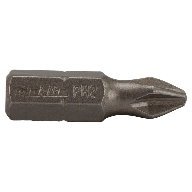 Hộp 250 mũi vặn vít đầu bake Makita B-62452 kích thước PH2 x 25mm, đuôi lục giác 6.35mm (1/4 inch)