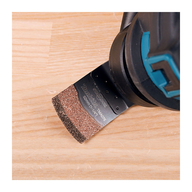 Lưỡi cắt rung Makita B-65084 (TMA075) dùng cắt gạch tường, mạch hồ bề rộng lưỡi 32mm chuẩn Starlock ( Cấp 3 sao )