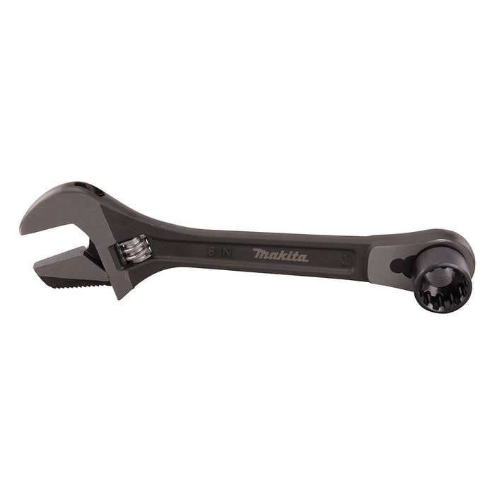 Bộ mỏ lết và đầu tuýp xuyên tâm 11 chi tiết Makita B-65458 cốt 3/8 inch, kích thước từ 10mm - 19mm