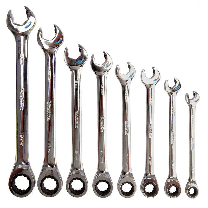 Bộ cờ lê vòng miệng tự động 8 chi tiết Makita B-65523 kích thước từ 8mm - 19mm