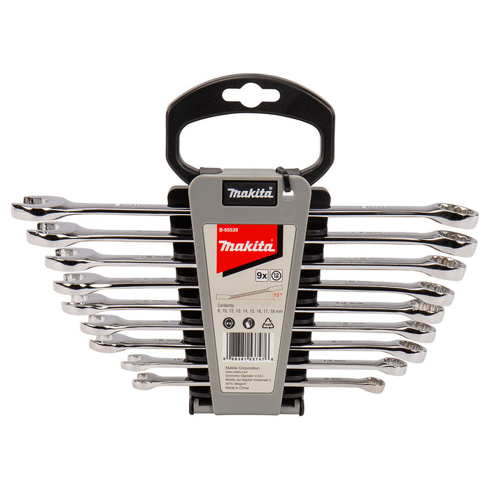 Bộ cờ lê vòng miệng 9 chi tiết Makita B-65539 kích thước từ 8mm - 18mm