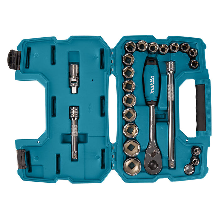 Bộ đầu tuýp và cần siết tự động 23 chi tiết Makita B-65589 cốt 1/2 inch