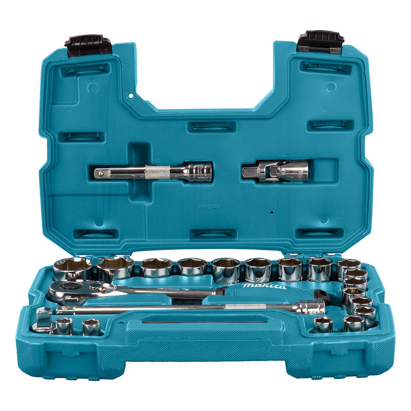 Bộ đầu tuýp và cần siết tự động 23 chi tiết Makita B-65589 cốt 1/2 inch