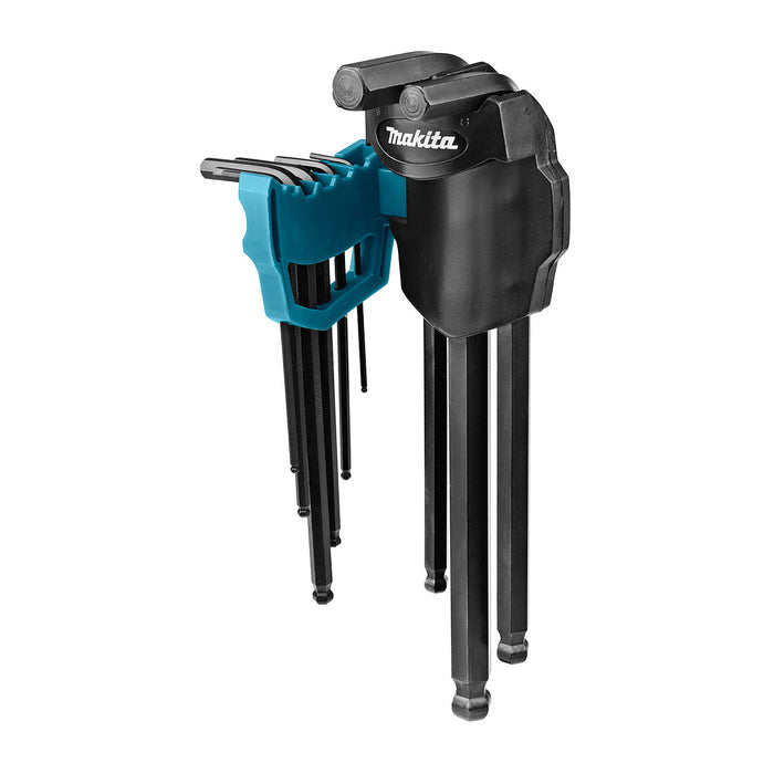 Bộ lục giác đầu bi hệt mét 9 chi tiết Makita B-65894 kích thước từ 1.5mm - 10mm