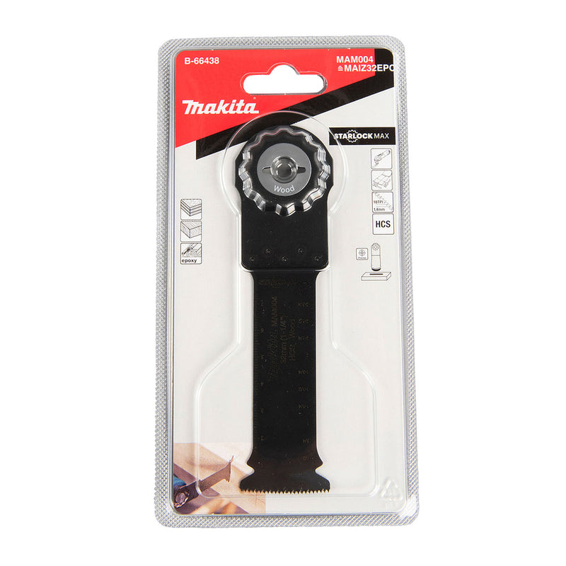 Lưỡi cắt rung Makita B-66438 (MAM004) dùng cắt gỗ, bề rộng lưỡi 32mm chuẩn Starlock Max ( Cấp 3 sao )