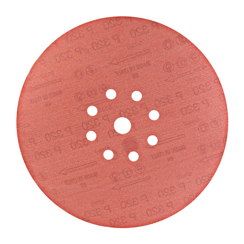 Hộp 25 giấy nhám tròn đục lỗ 225mm ( 9 inch ) Makita cho thạch cao, dùng với đế gai ( Cấp 4 sao )