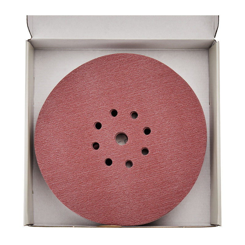 Hộp 25 giấy nhám tròn đục lỗ 225mm ( 9 inch ) Makita cho thạch cao, dùng với đế gai ( Cấp 4 sao )