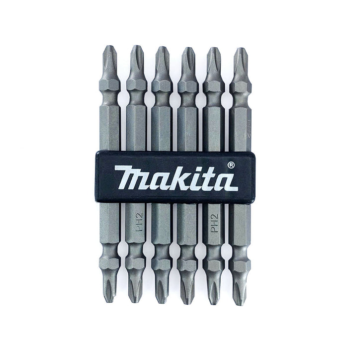 Vĩ 6 mũi vặn vít 2 đầu bake Makita B-90059 kích thước PH2, dài 82mm