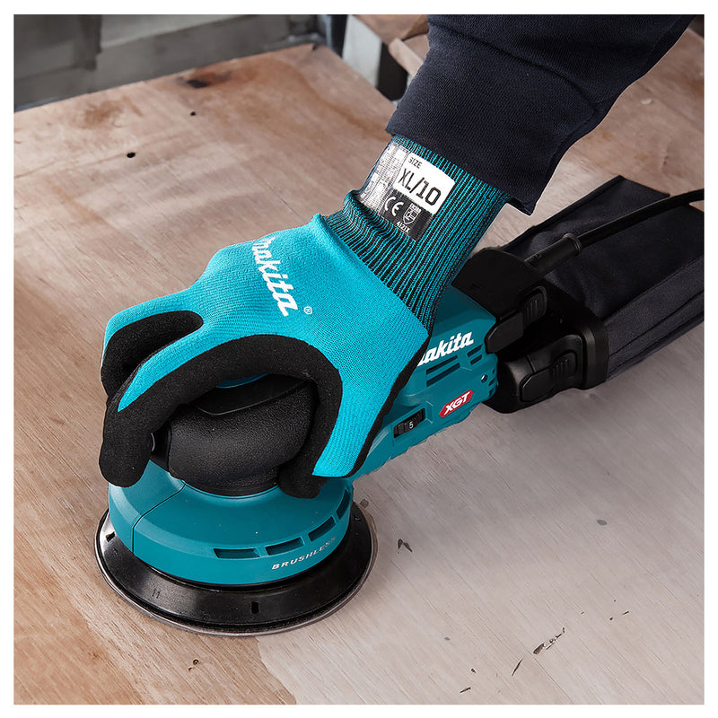 Máy chà nhám quỹ đạo tròn 5mm Makita BO001CG dùng Pin 40Vmax XGT thông qua ổ cắm rời, đế chà nhám 125mm