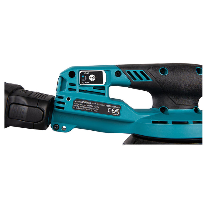 Máy chà nhám quỹ đạo tròn 5mm Makita BO001CG dùng Pin 40Vmax XGT thông qua ổ cắm rời, đế chà nhám 125mm