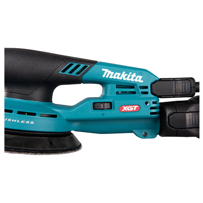 Máy chà nhám quỹ đạo tròn 5mm Makita BO001CG dùng Pin 40Vmax XGT thông qua ổ cắm rời, đế chà nhám 125mm