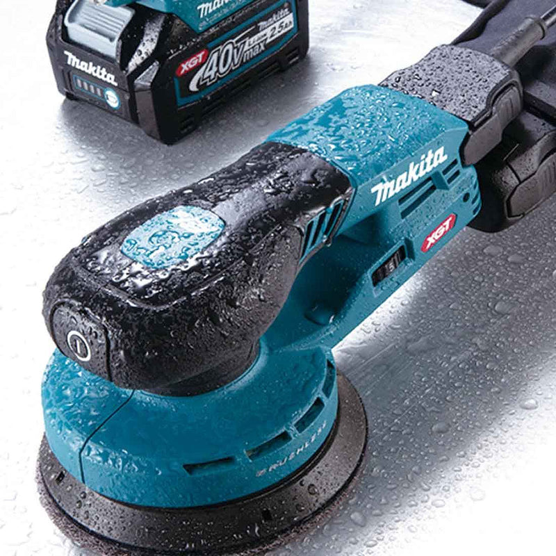 Máy chà nhám quỹ đạo tròn 5mm Makita BO002CG dùng Pin 40Vmax XGT thông qua ổ cắm rời, đế chà nhám 150mm