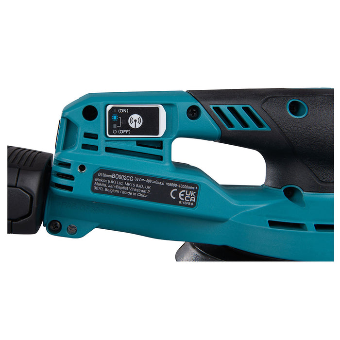 Máy chà nhám quỹ đạo tròn 5mm Makita BO002CG dùng Pin 40Vmax XGT thông qua ổ cắm rời, đế chà nhám 150mm
