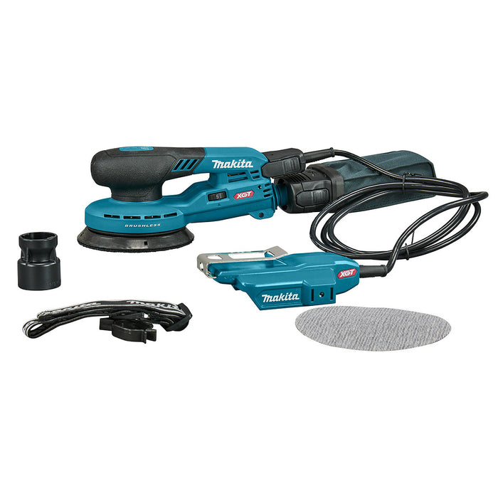 Máy chà nhám quỹ đạo tròn 3mm Makita BO003CG dùng Pin 40Vmax XGT thông qua ổ cắm rời, đế chà nhám 125mm