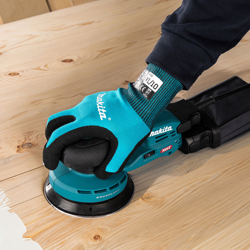 Máy chà nhám quỹ đạo tròn 3mm Makita BO003CG dùng Pin 40Vmax XGT thông qua ổ cắm rời, đế chà nhám 125mm