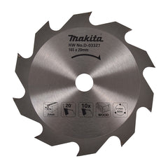 D-03327: Đường kính 165mm. 10 răng kiểu ATB ( 1 lưỡi/hộp )