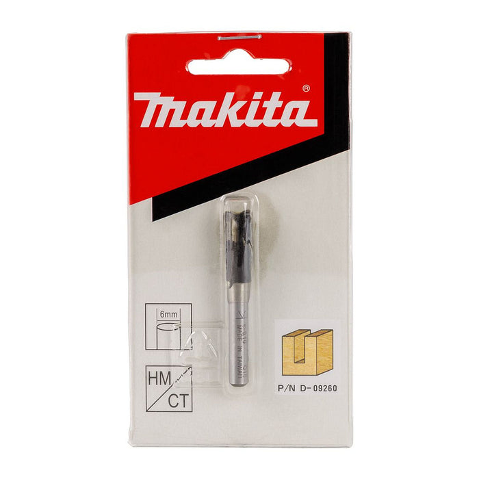 Mũi phay thẳng 2 cạnh lưỡi hệ mét Makita cốt 6mm, đường kính hiệu dụng từ 6mm-20mm ( Cấp 3 sao )