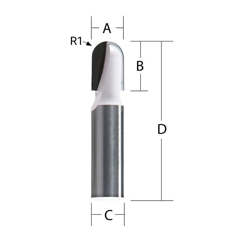 Mũi phay rãnh chữ U hệ mét Makita D-09329 cốt 6mm, đường kính hiệu dụng 6mm ( Cấp 3 sao )