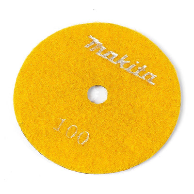 Tấm đệm đánh bóng Makita cho đá hoa cương, đá cẩm thạch đường kính 100mm, cỡ hạt từ 100-1500, dùng với đế gai ( Cấp 3 sao )