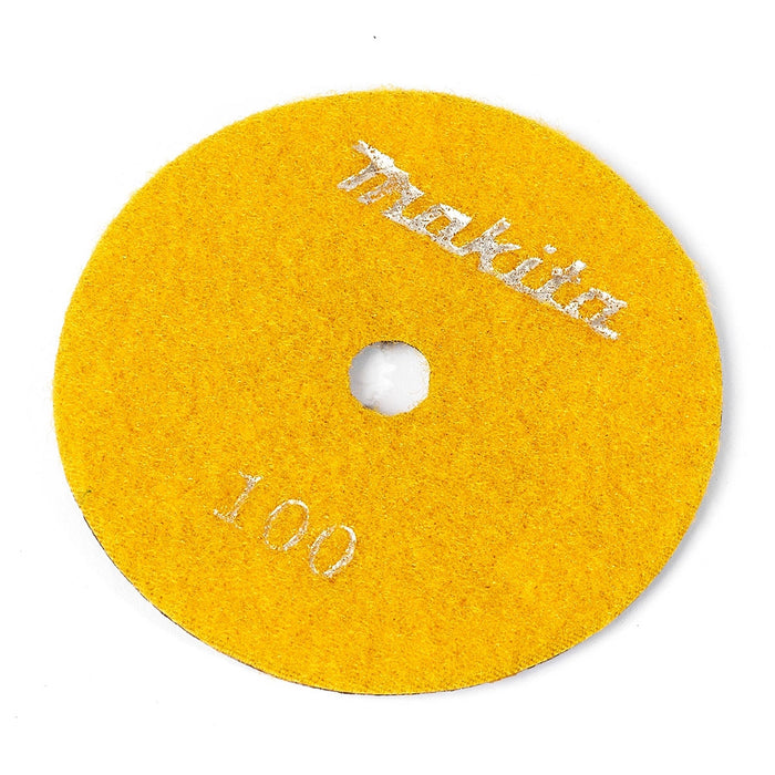 Tấm đệm đánh bóng Makita cho đá hoa cương, đá cẩm thạch đường kính 100mm, cỡ hạt từ 100-1500, dùng với đế gai ( Cấp 3 sao )