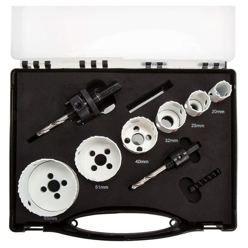 Bộ mũi khoét lỗ đa vật liệu BiM 9 chi tiết Makita D-16944 kích thước từ 16mm - 51mm