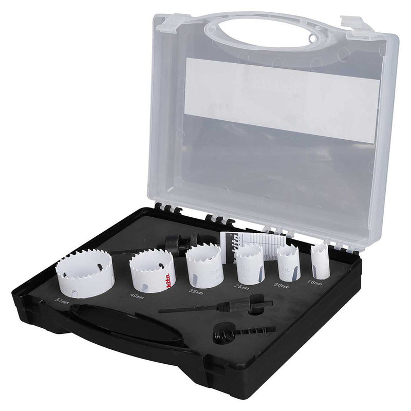 Bộ mũi khoét lỗ đa vật liệu BiM 9 chi tiết Makita D-16944 kích thước từ 16mm - 51mm