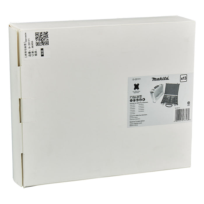 Bộ mũi khoan và đục bê tông TCT 13 chi tiết Makita D-20111 kích thước từ 5mm - 16mm, đuôi gài SDS-Plus