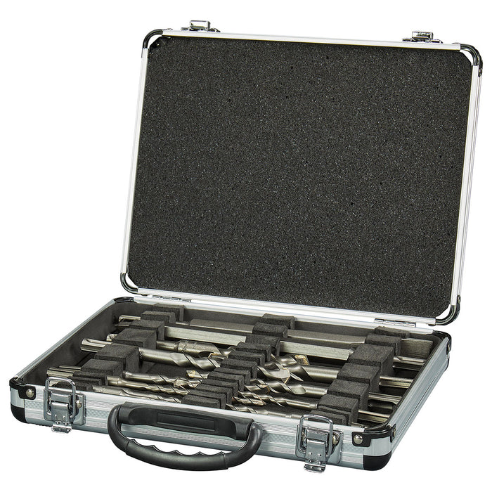 Bộ mũi khoan và đục bê tông TCT 13 chi tiết Makita D-20111 kích thước từ 5mm - 16mm, đuôi gài SDS-Plus