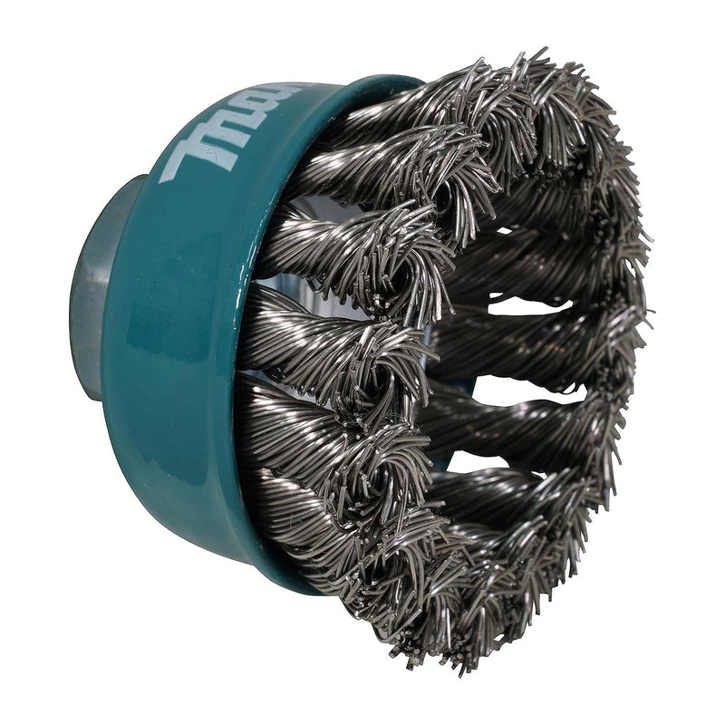 Chổi cước kim loại hình chén sợi xoắn Makita đường kính từ 60-75mm, cốt M14 dùng cho các máy mài góc 125mm, 150mm ( Cấp 2 sao )