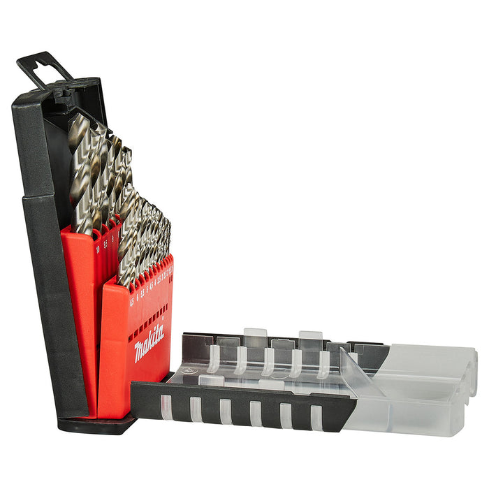 Bộ mũi khoan kim loại HSS-G 19 chi tiết Makita D-29941 kích thước từ 1mm - 10mm, đuôi trơn