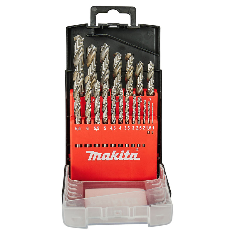 Bộ mũi khoan kim loại HSS-G 19 chi tiết Makita D-29941 kích thước từ 1mm - 10mm, đuôi trơn